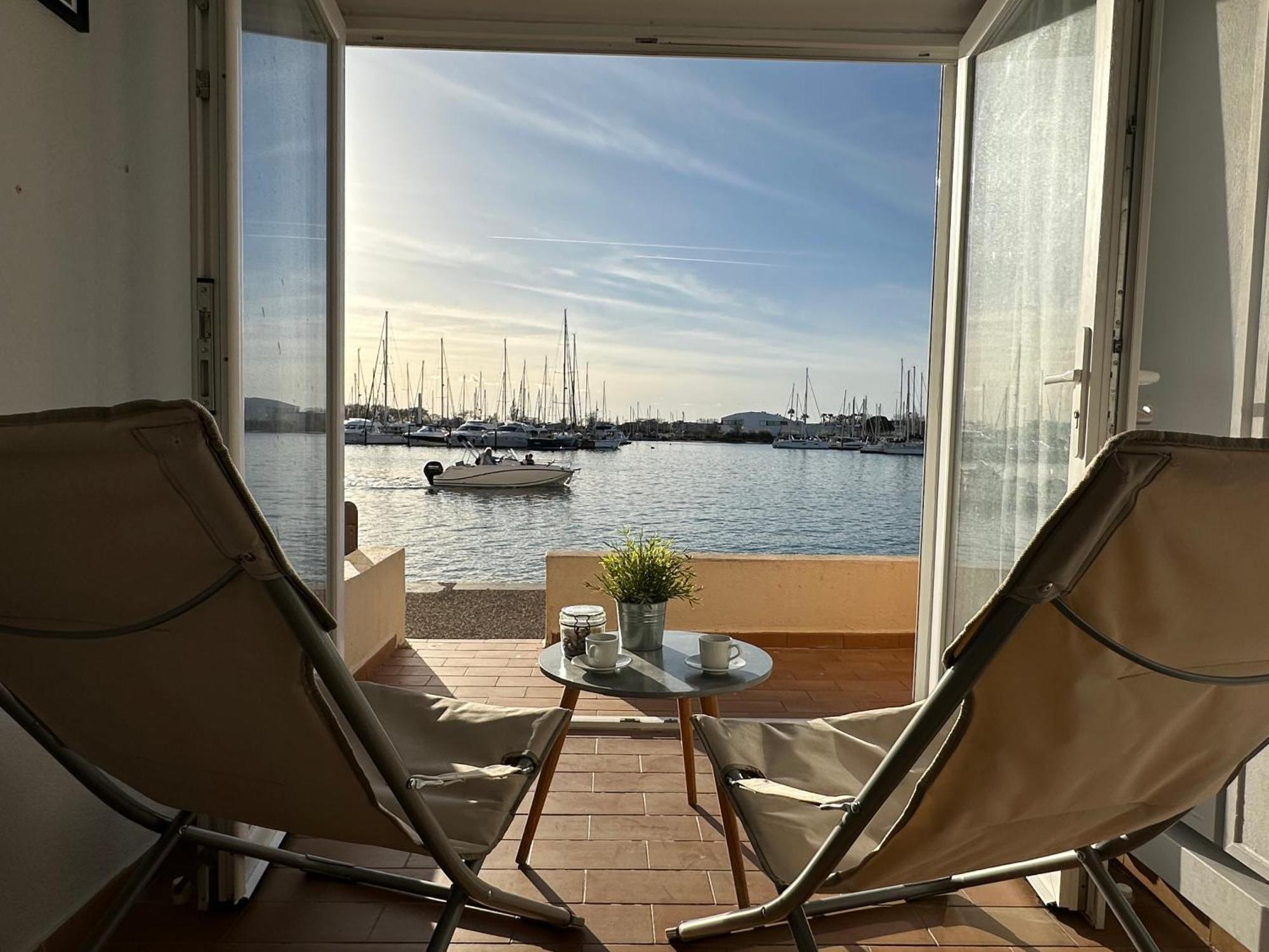 Studio - Les Pieds Dans L'Eau Agreable En Toutes Saisons 4 Couchages - Climatisation - Parking Prive - Piscine Sur Mer - Vue Magnifique Et Rare - Situation Optimum - Les Argonautes - Ile Des Pecheurs - Cap D'Agde Kültér fotó